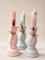 Vela candelabro aromática.