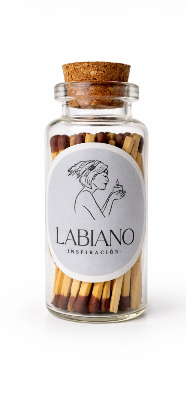 cerillas  tarro cristal complemento velas labiano