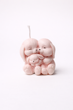 vela conejitos artesanal bautizo antitristeza 