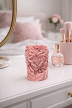 vela decorativa floral artesanal busto mujer antiestrés labiano