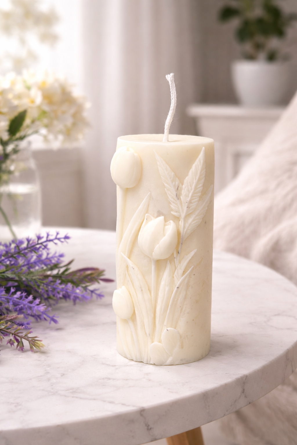 vela floral artesanal decorativa elegante labiano3