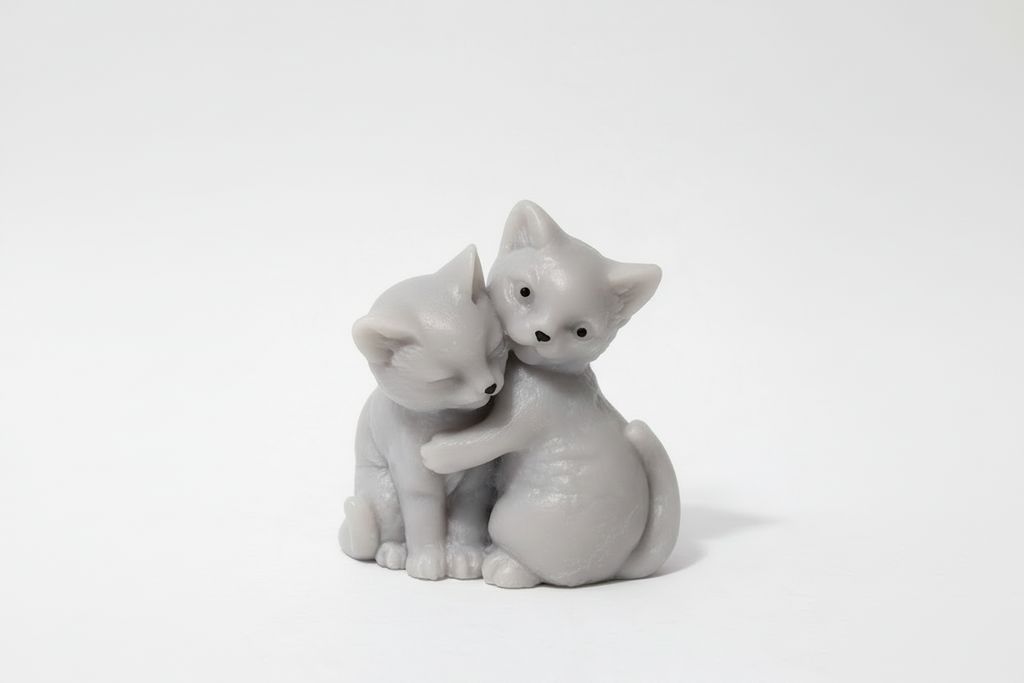 vela gatitos abrazados